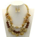 Boho Beaded Layered Necklace - DippedShop Wholesale - #9411