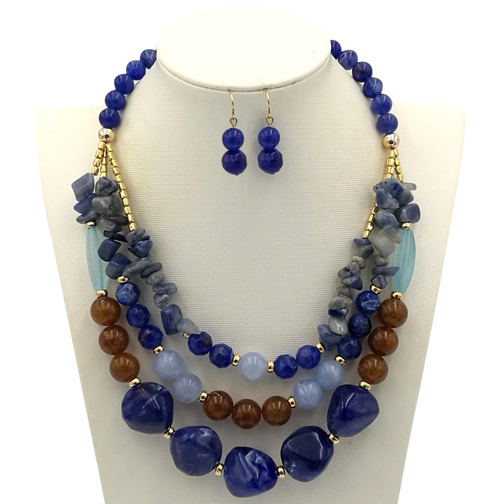 Boho Beaded Layered Necklace - DippedShop Wholesale - #2803