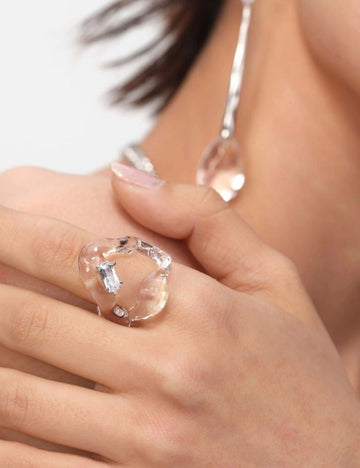Stylish Crystal Irregular Holl - DippedShop Wholesale - #0995