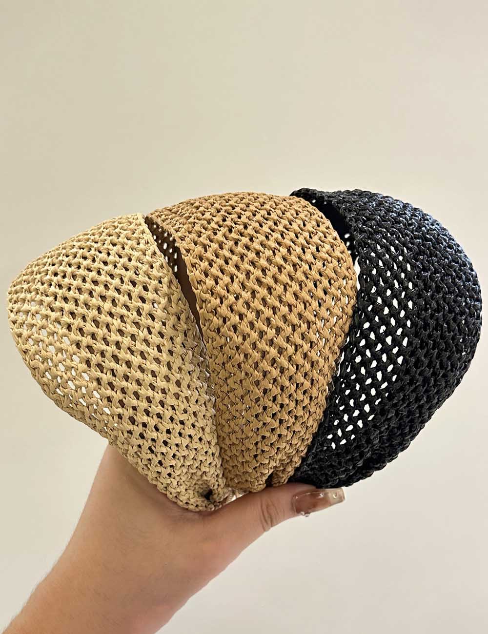 Straw Woven Beach Headband - DippedShop Wholesale - #7971