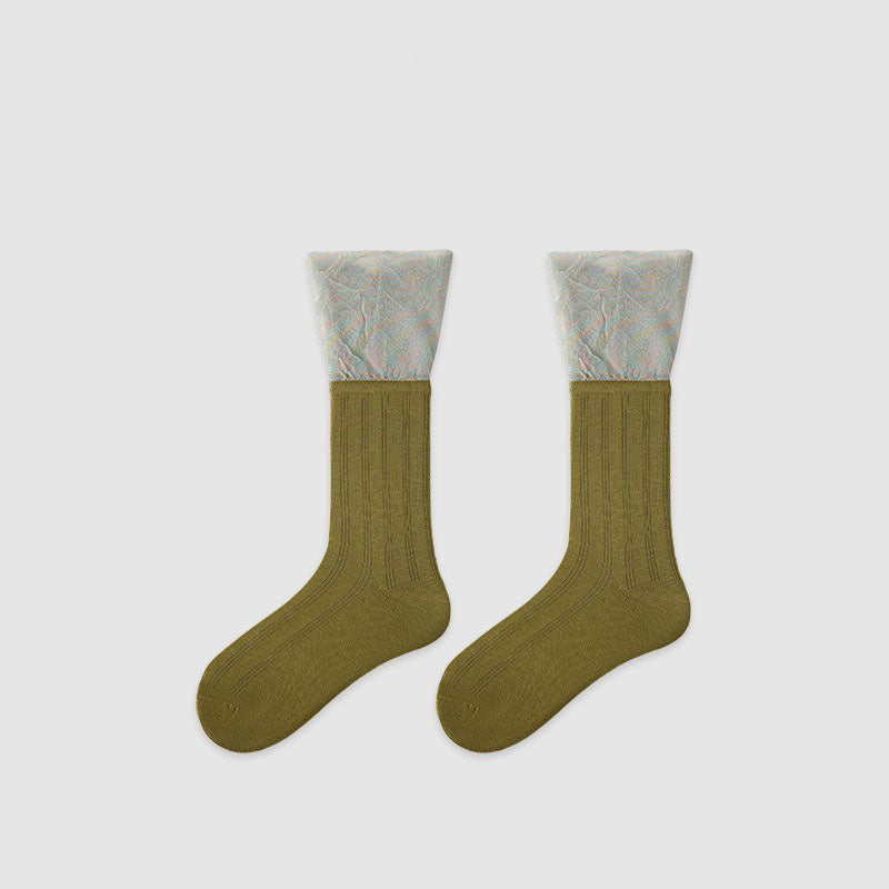 Color Block Lace Socks - DippedShop Wholesale - #2195