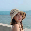 Color Block Straw Hat - DippedShop Wholesale - #3843