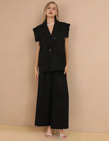 Sleeveless Vest and Pants Set - DippedShop Wholesale - #4723