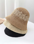 Hollow Woven Straw Bucket Hat - DippedShop Wholesale - #8547