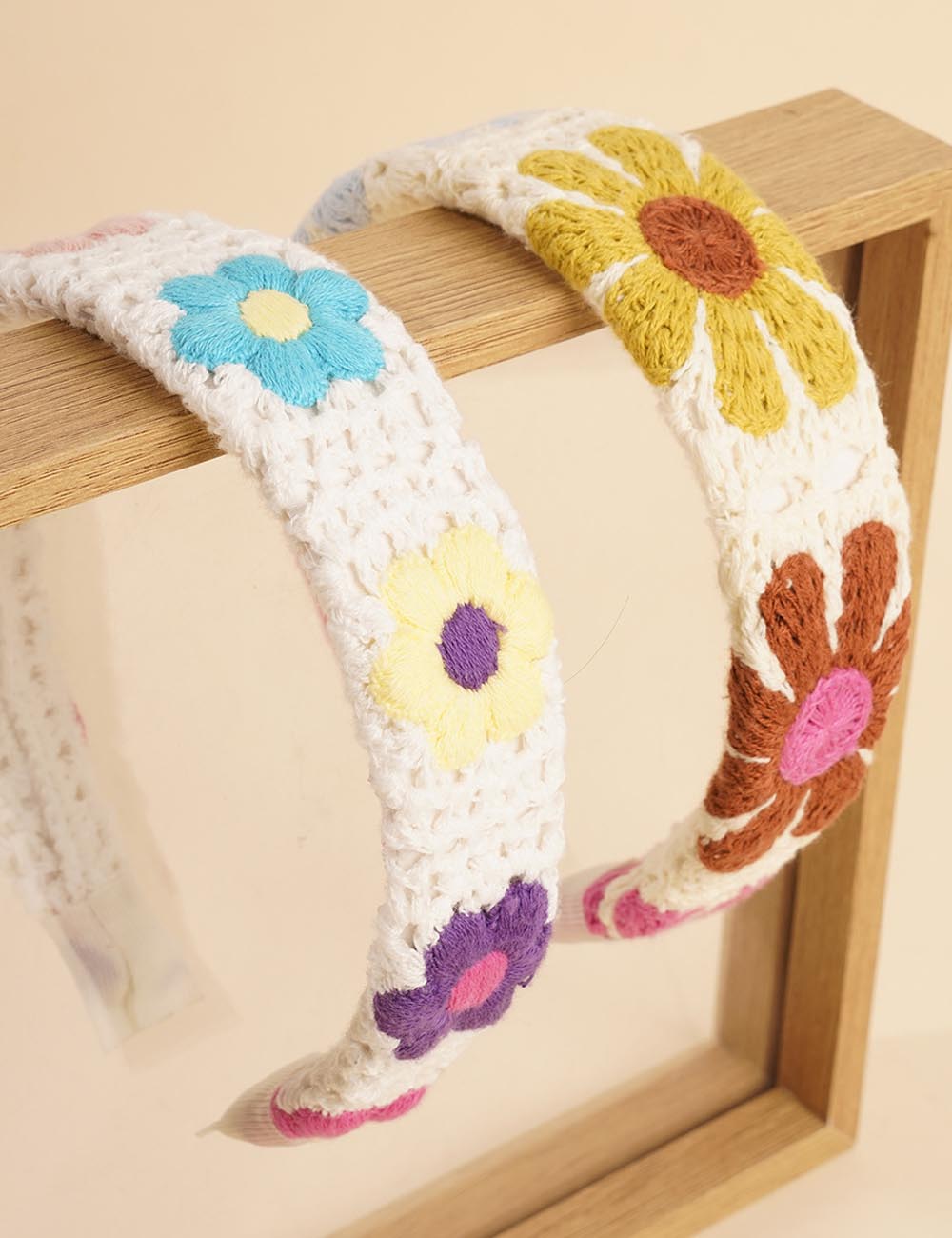 Hippie Floral Knitted Headband - DippedShop Wholesale - #0851