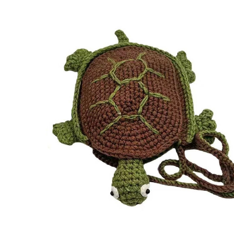 Funny Cartoon Turtle Crochet Purse Shoulder Bag MK2CCR6W10BBG425
