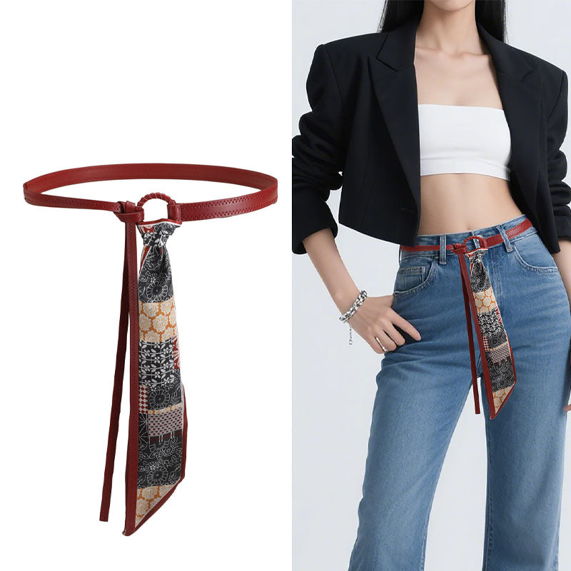 Punk Leather Paisley Belt - DippedShop Wholesale - #9539
