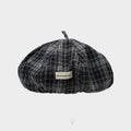 Classic Plaid Color Block Artistic Beret Hat MK2BW6W6HAT106