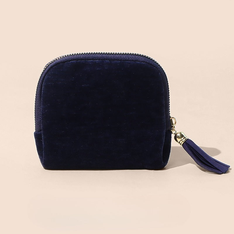 Solid Color Square Shape Tassel Jewelry Organizer Bag 8CW6BOB296L