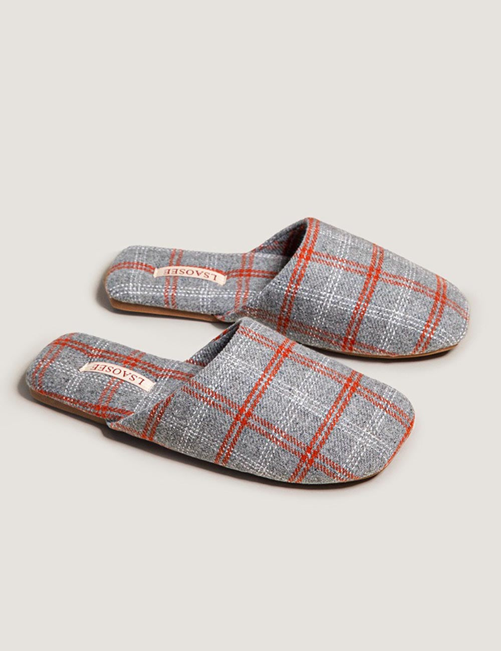 Color Block Plaid Cozy Indoor Slippers DP25G476