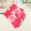Flower Jacquard Knit Gloves - DippedShop Wholesale - #4019