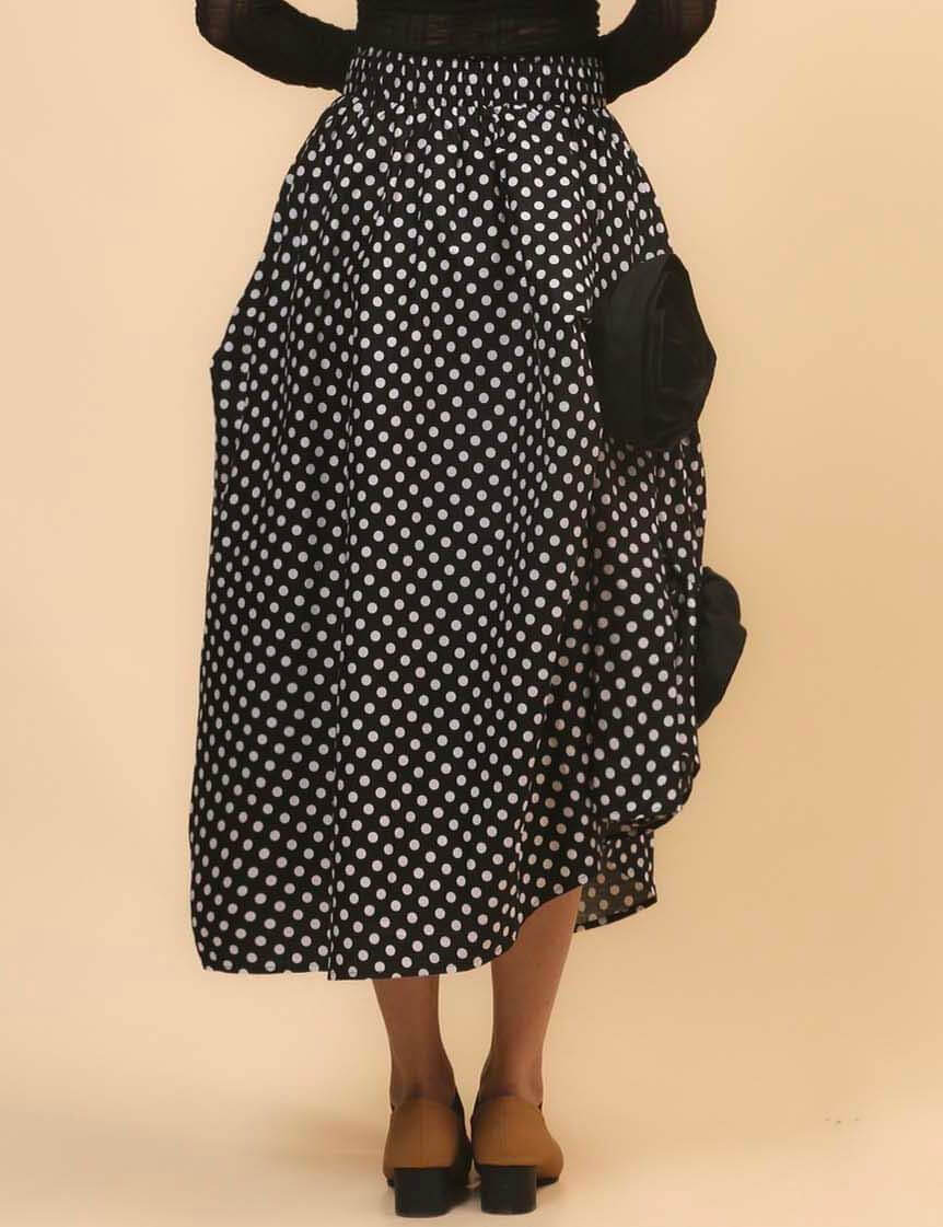 Irregular Hem Flower Midi Skirt - DippedShop Wholesale - #6883