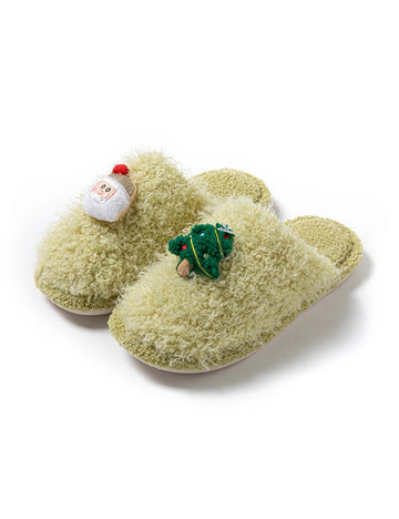 Fuzzy Fur Christmas Reindeer Indoor Slippers DP25H485