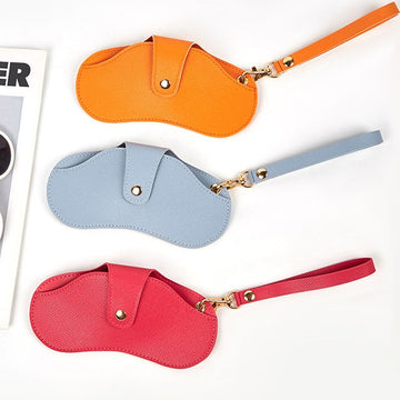 Soft Leather Portable Lanyard Glasses Case DP25B932