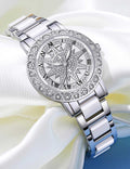 Trendy Starburst Pattern Diamond Quartz Wrist Watch MK2SSAS6W6JWA18