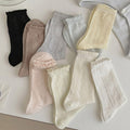 Solid Ruffled Crew Socks - DippedShop Wholesale - #9011