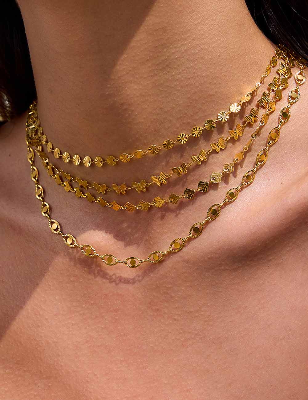 Trendy Gold Plated Choker Necklace DP25E800