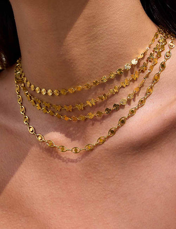 Trendy Gold Plated Choker Necklace DP25E800
