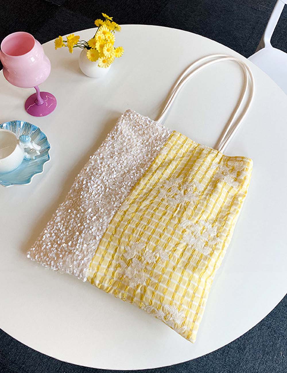 Sequin Color Block Bag - DippedShop Wholesale - #1267