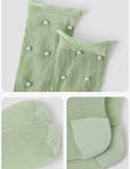 Minimalist Pearl Crew Socks - DippedShop Wholesale - #9427