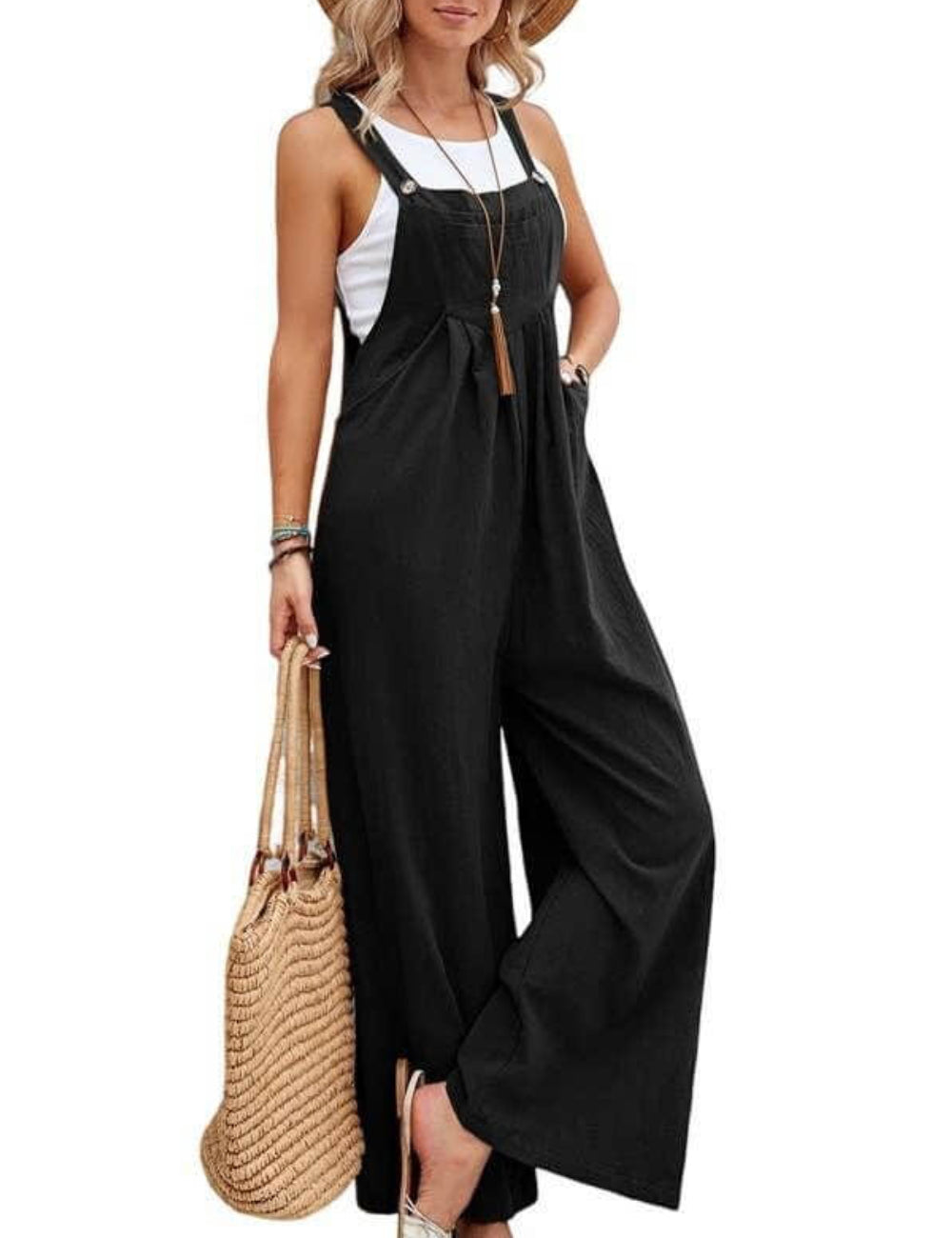 Solid Color Jumpsuit - DippedShop Wholesale - #2723