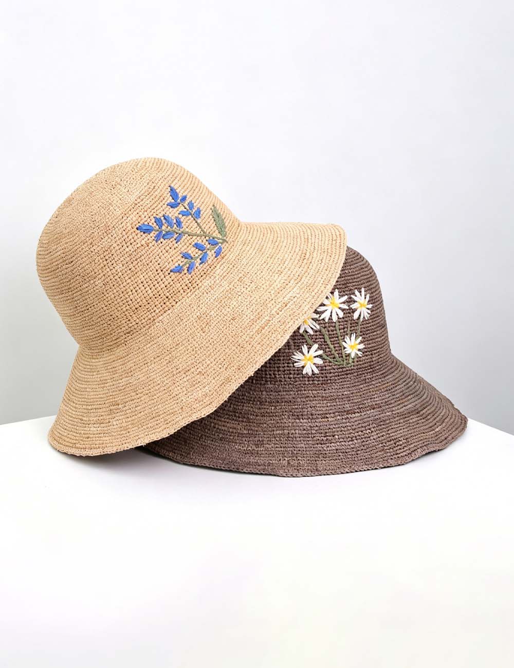 Handmade Flower Embroidery Straw Hat - DippedShop Wholesale - #8995