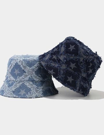 Star Pttern Fringe Edge Foldable Bucket Hat DP25F662
