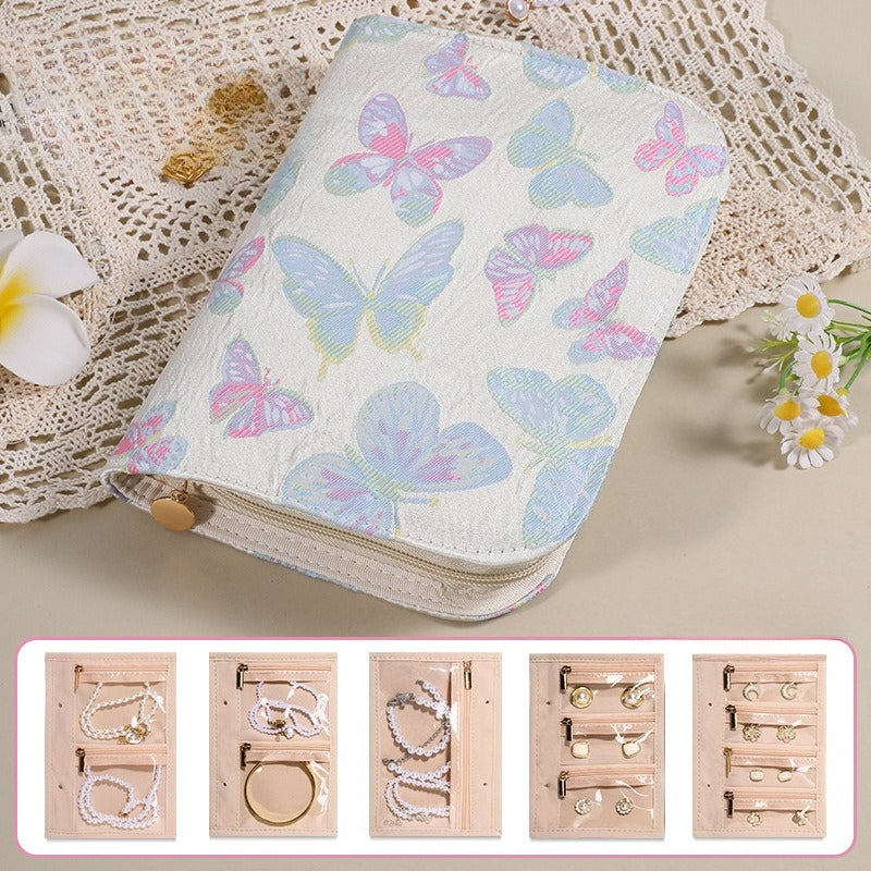 Multi Color Butterfly Jacquard Jewelry Organizer Bag 8CW6BOB356L