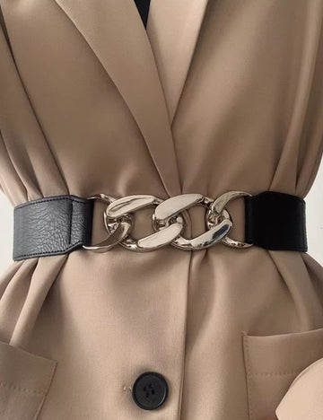 Stretchy Chain Splicing Simple Waist Belt DPWB2830