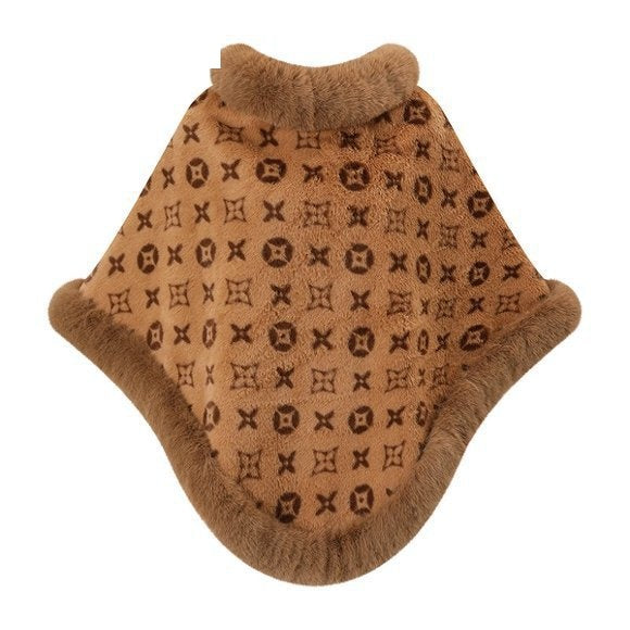 Faux Fur Poncho Cape - DippedShop Wholesale - #6243