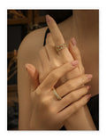 Vintage Gold Plated Hollow Out Zirconia Open Ring 8ZA6JRG123T