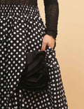 Irregular Hem Flower Midi Skirt - DippedShop Wholesale - #0819