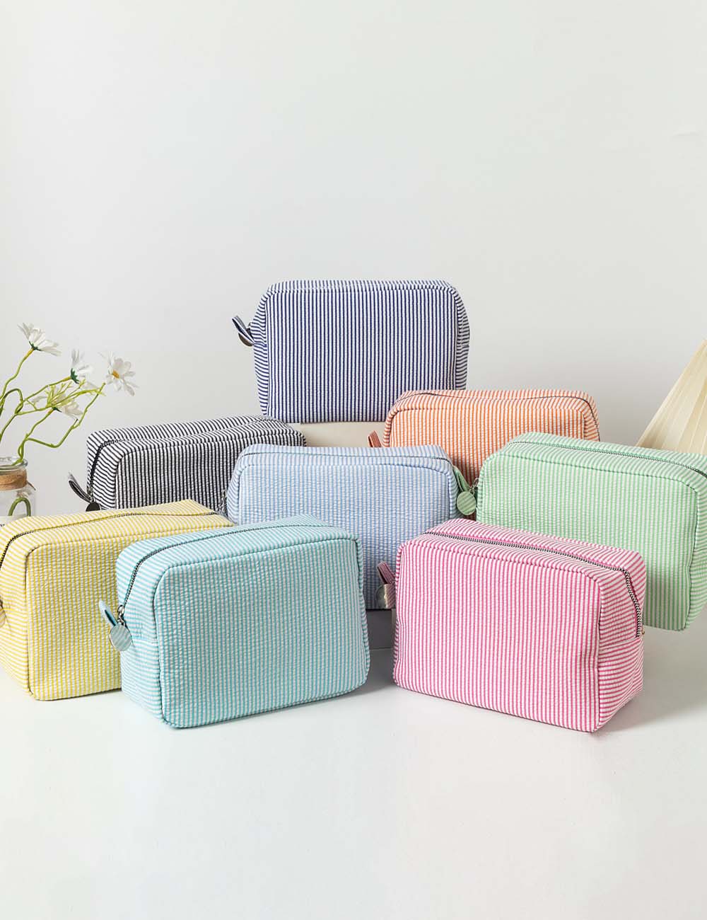 Minimalist Striped Cosmetic Bag - DippedShop Wholesale - #7171