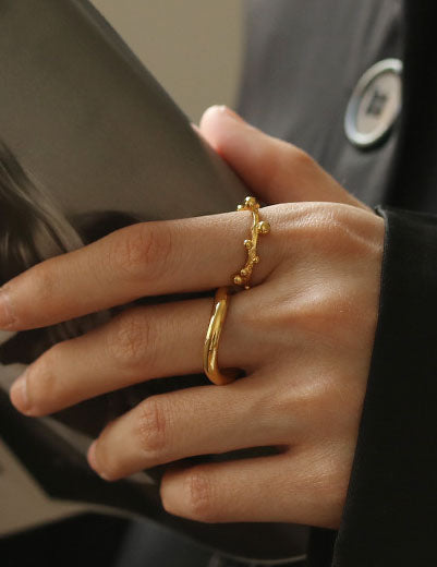 Retro Gold Round Band Ring DP25B793