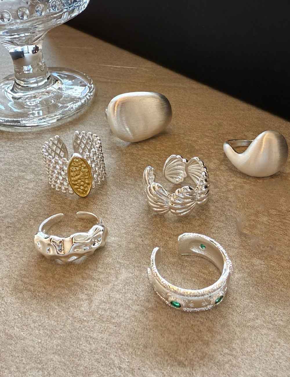 Trendy Silver Wide Open Band Ring DP25F761