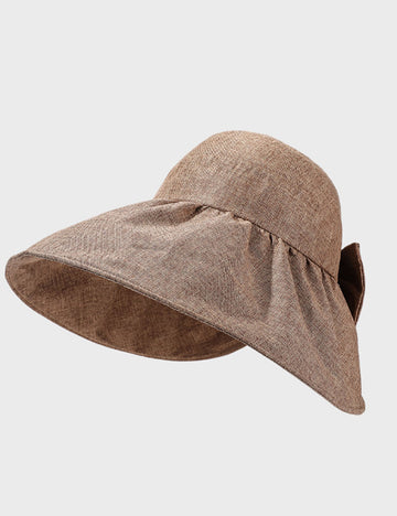 Minimalist Solid Color Foldable Sun Hat BK6HAT166T