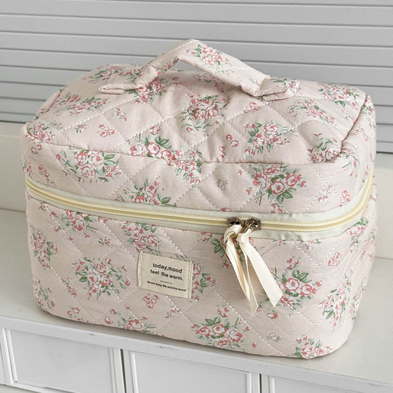 Quilted Floral Storage Bag - DippedShop Wholesale - #7923