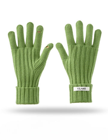 Simple Solid Color Knit Touchable Gloves DPG2808