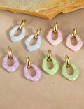 Geometric Resin Drop Earrings - DippedShop Wholesale - #7139