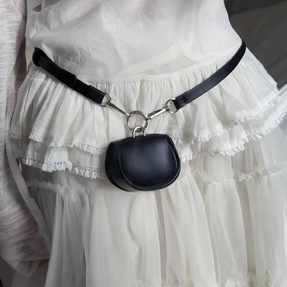 Stylish PU Leather Mini Bag Waist Belt 6W6JBT201
