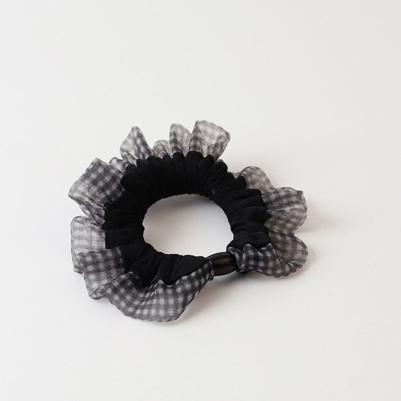 Vintage Mesh Leopard Splice Elastic Hair Tie MK2BLW6W6HHT28