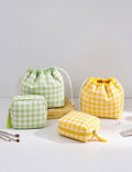 Fresh Color Block Plaid Drawstring - DippedShop Wholesale - #6195