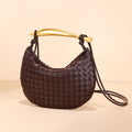 Fashion Solid Color Woven Crescent Handbag 6W10BBG2423