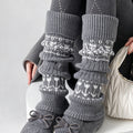 Floral Jacquard Rib Knit Stockings - DippedShop Wholesale - #6019