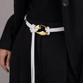 Elegant Double Rope Leather Knotted Thin Rope Belt 6W6JBT190