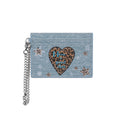 Leopard Heart Card Wallet - DippedShop Wholesale - #5811