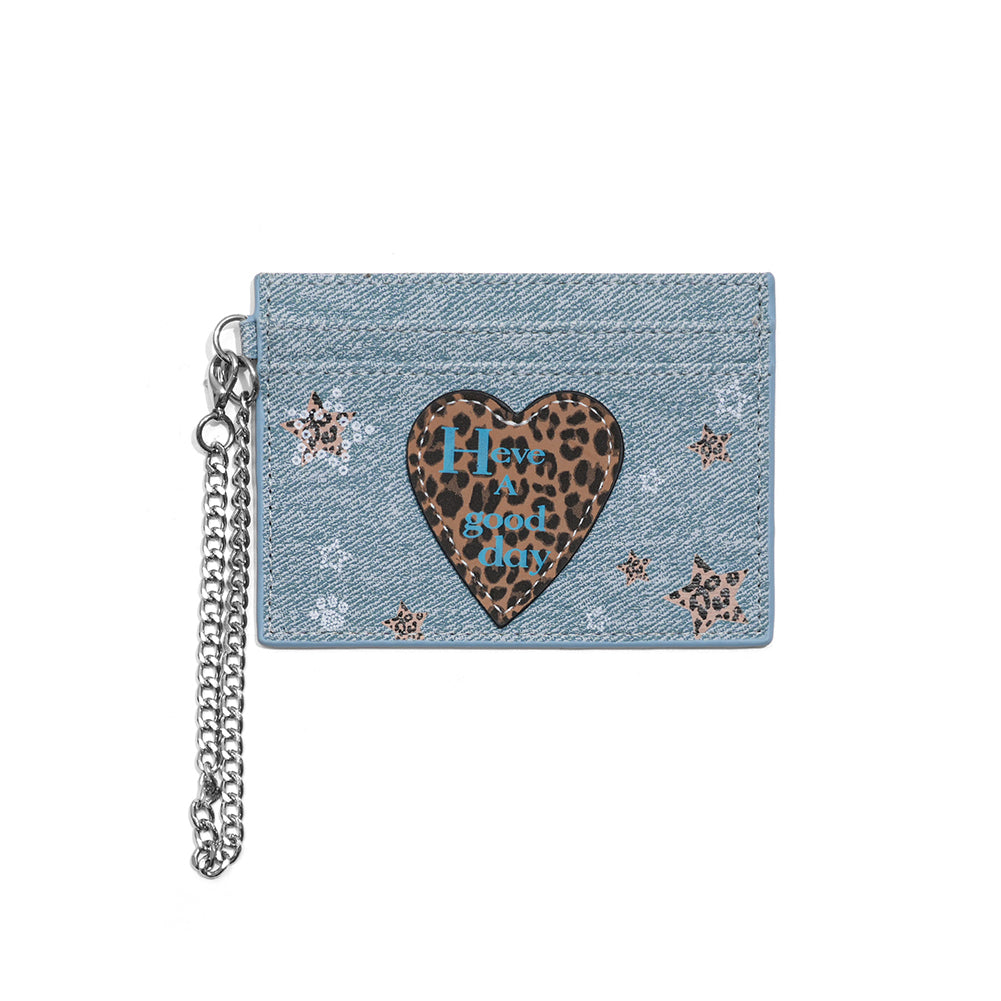 Leopard Heart Card Wallet - DippedShop Wholesale - #5811