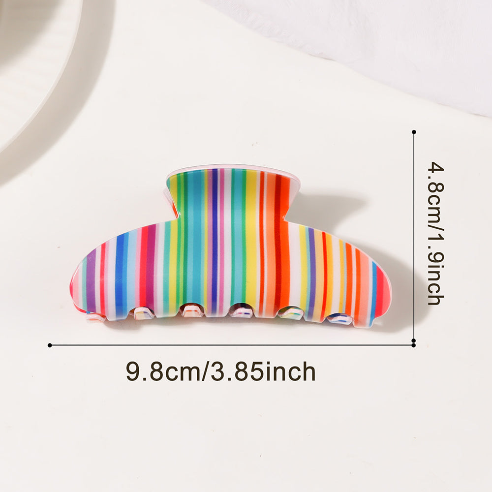Striped Hair Claw - DippedShop Wholesale - #7411