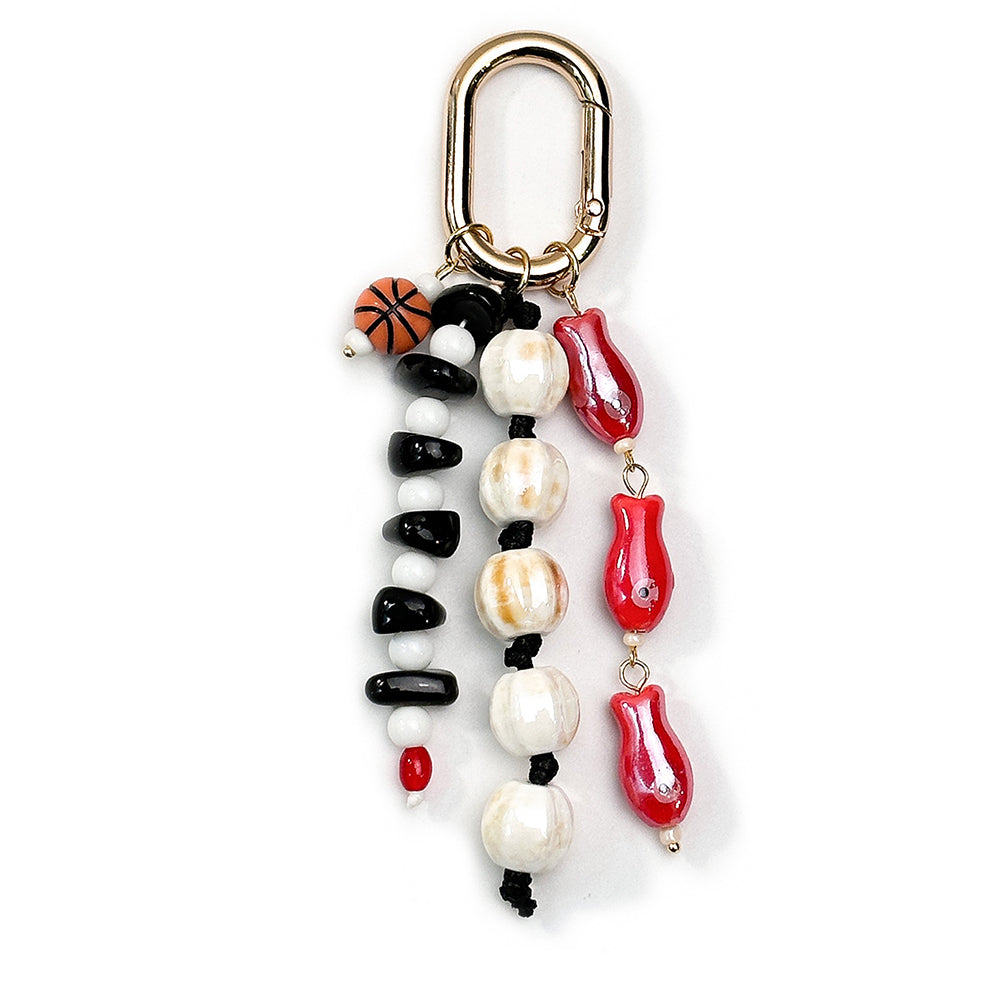 Bead Fish Tassel Keychain - DippedShop Wholesale - #7107
