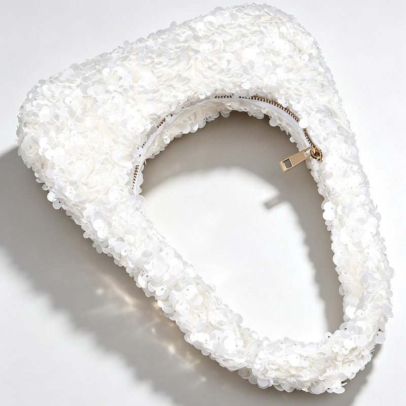 Elegant Solid Color Sequin Evening Underarm Bag 6W10BBG1417